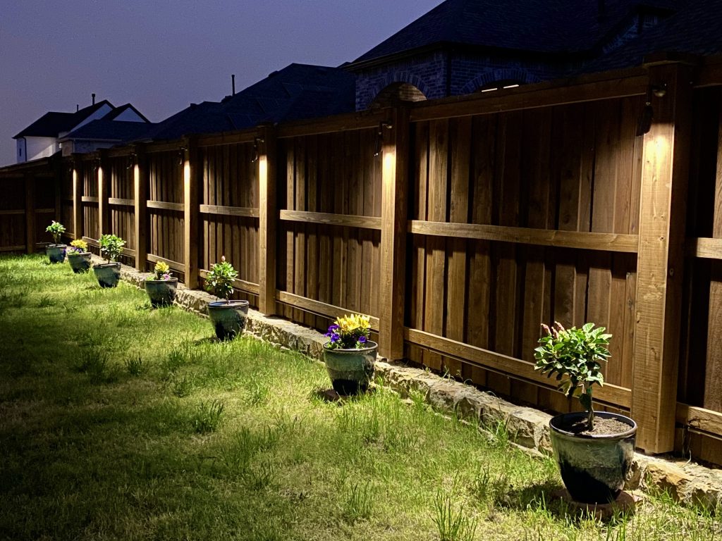 Outdoor lighting at night - Bernardy Lighting DFW