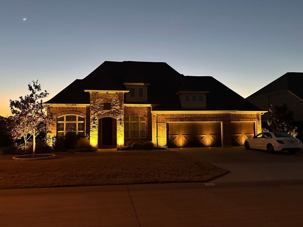 Exterior home lighting installation by Bernardy Lighting LLC