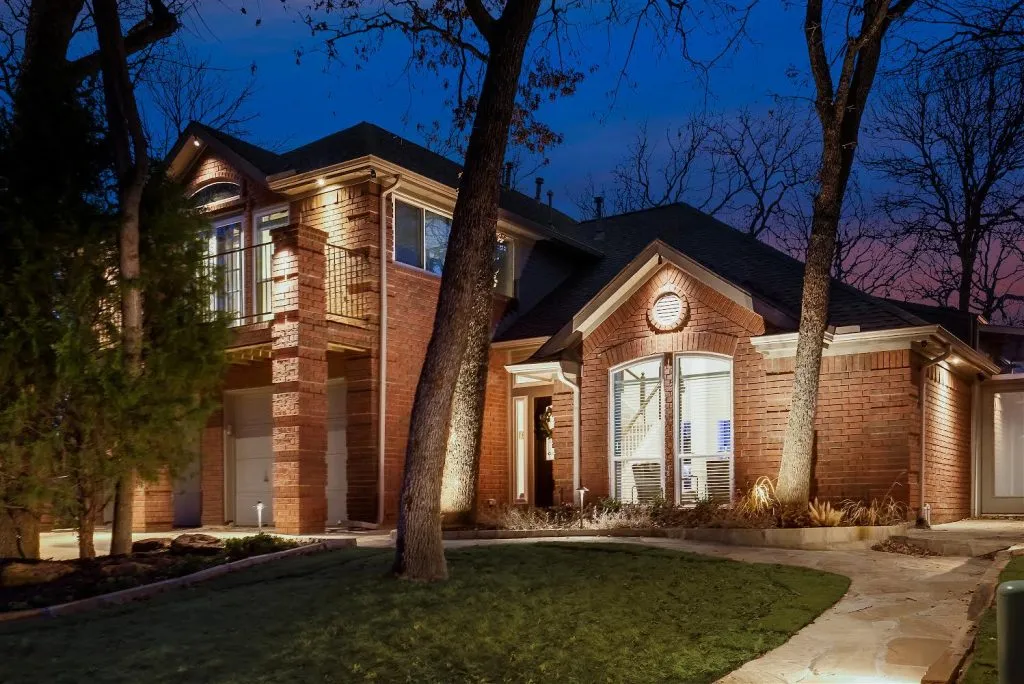 Soffit and walkway lighting installation North Texas